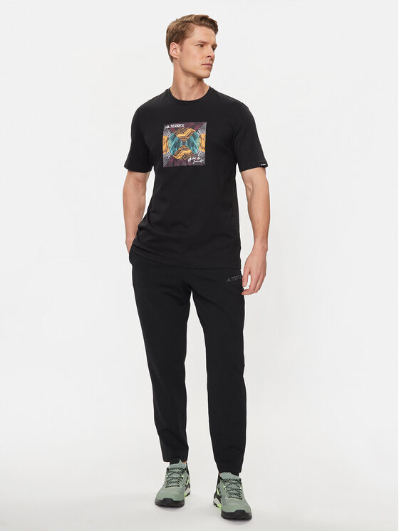 adidas adidas Outdoorové kalhoty Terrex Multi IN4604 Černá Loose Fit