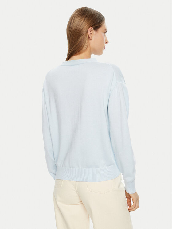 Guess Jeans Guess Jeans Džemperis W4BR16 Z3HO2 Gaiši zils Regular Fit