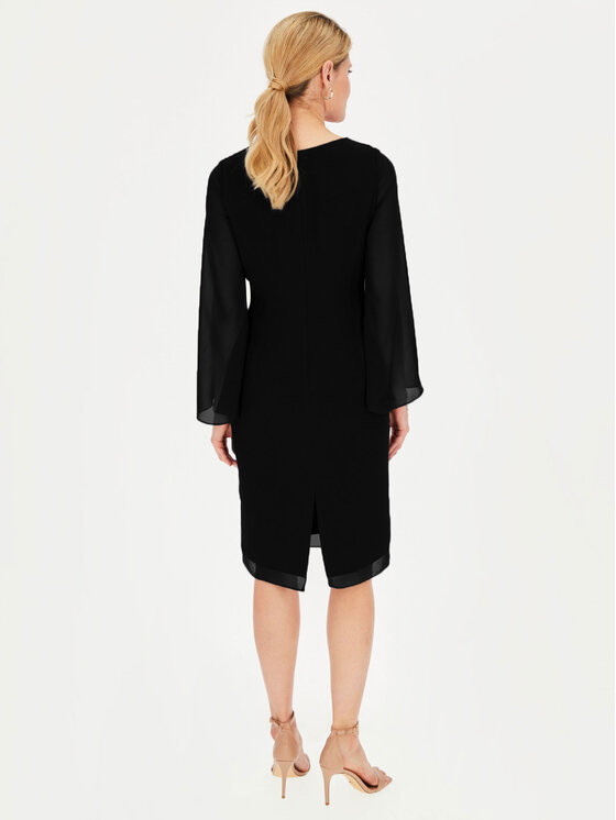 Potis & Verso Potis & Verso Sukienka elegancka Gabriella Czarny Slim Fit