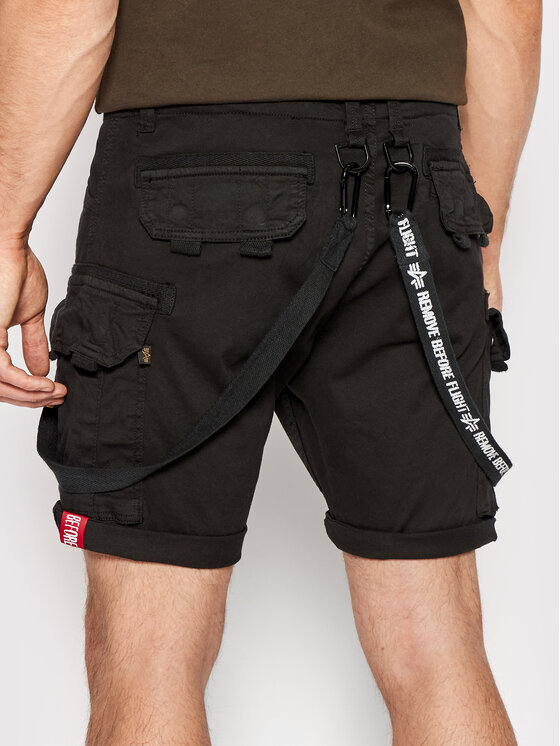 Alpha Industries Alpha Industries Šortky z materiálu Utility 116213 Černá Regular Fit