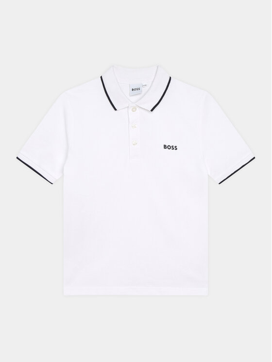 BOSS Boss Tricou polo J25P26 S Alb Regular Fit