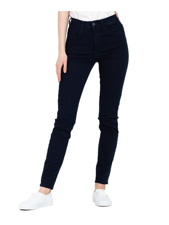 Wrangler Wrangler Jeansy W27HLFP22 Granatowy Skinny Fit
