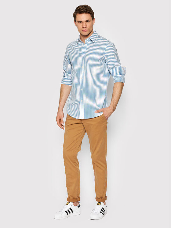 United Colors Of Benetton United Colors Of Benetton Košeľa 5WHT5QKN8 Modrá Slim Fit
