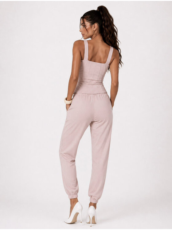Agatha Studio Agatha Studio Komplet bluzka i spodnie A26SS-KA-K33 Różowy Slim Fit
