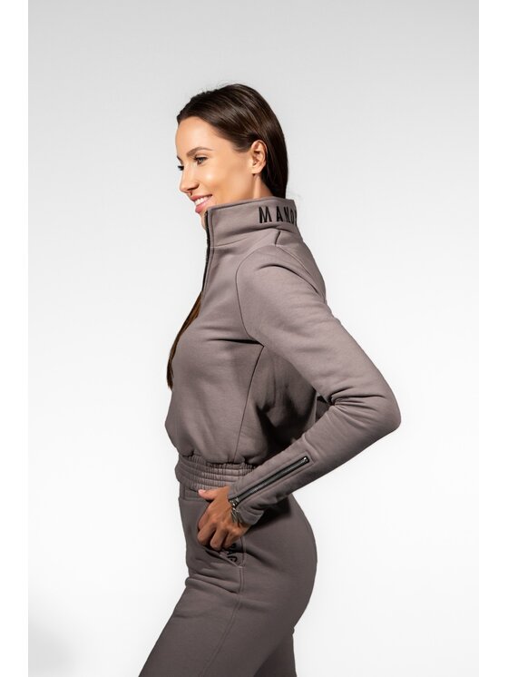 MANDRAGORA MANDRAGORA Mikina Cudowronka Béžová Slim Fit