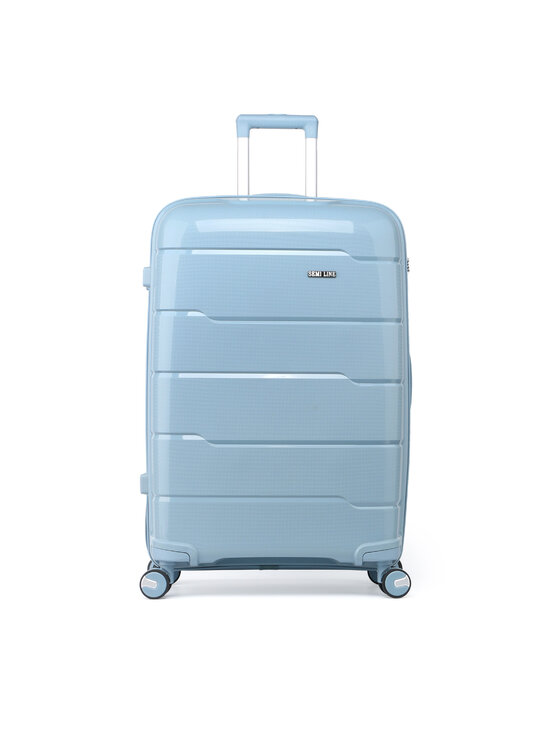 Semi Line Valigia grande T5751-3 Celeste, taglia : OS