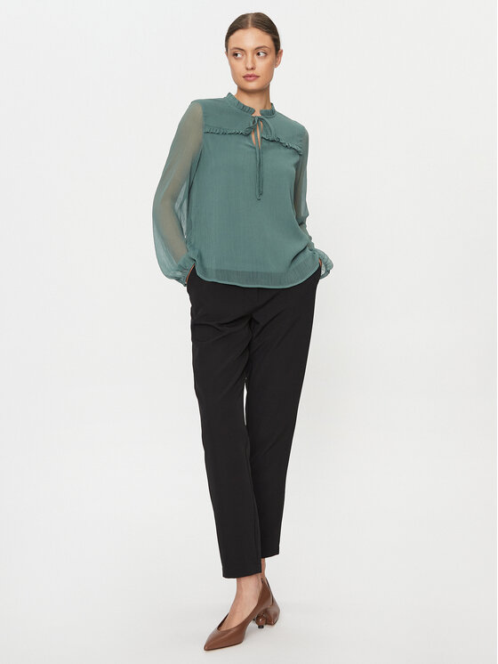 Vero Moda Vero Moda Bluza Milla 10295551 Zelena Regular Fit