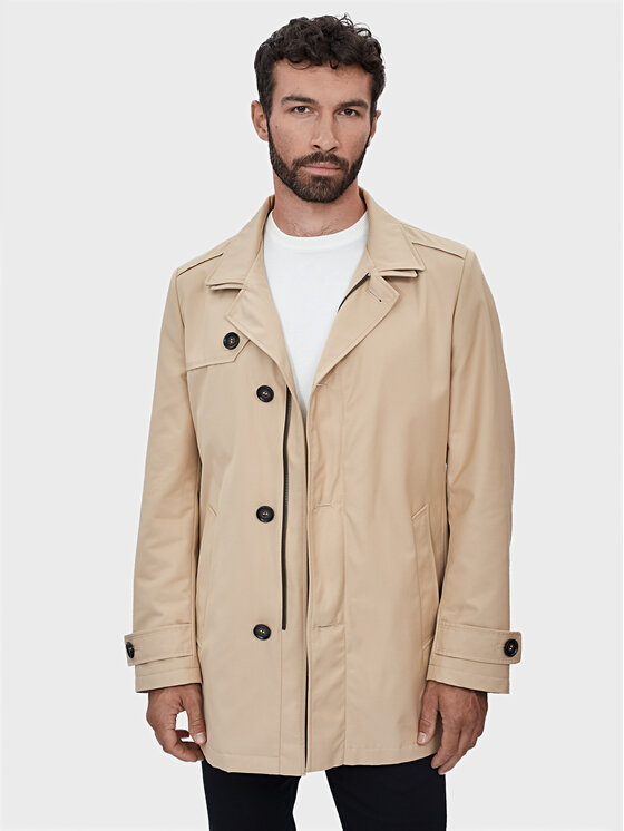 Evenemen Evenemen Trencz LEONE CAMEL Beżowy Slim Fit