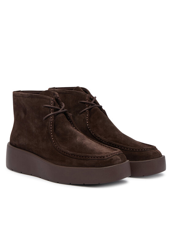 Calvin Klein Calvin Klein Auliniai batai Flatf Lace Up Apr Cut Boot HW0HW03273 Tamsiai ruda