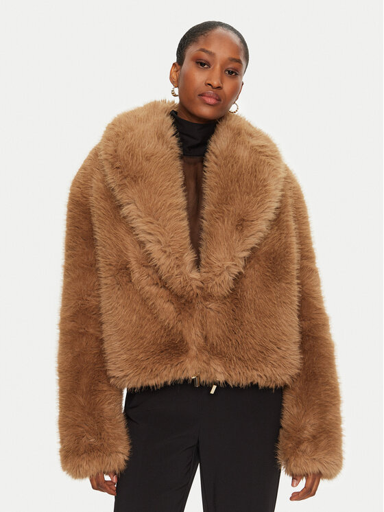 YES LONDON Kožušina ECO/026 Hnedá Regular Fit