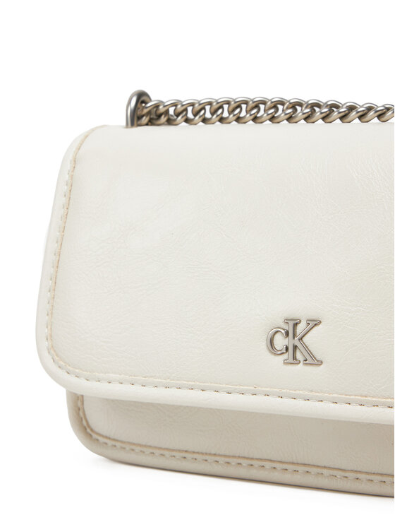 Calvin Klein Jeans Calvin Klein Jeans Rankinė Chain Mini Ew Flap LV04K3085G Écru