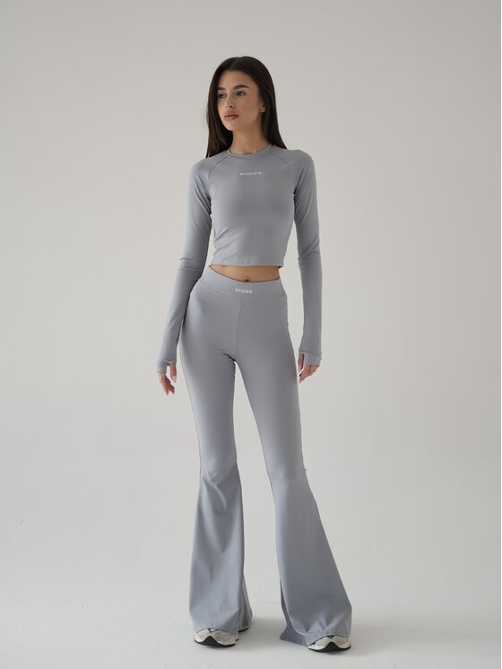 MissDenim MissDenim S dlouhým rukávem Soft Touch Šedá Second Skin Fit