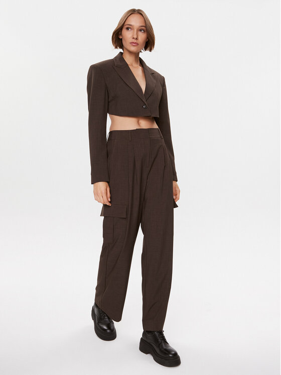 Herskind Herskind Auduma bikses Louise 4905519 Brūns Relaxed Fit