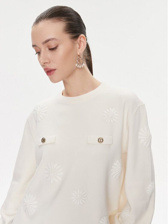 TWINSET TWINSET Pullover 241TP3090 Écru Loose Fit