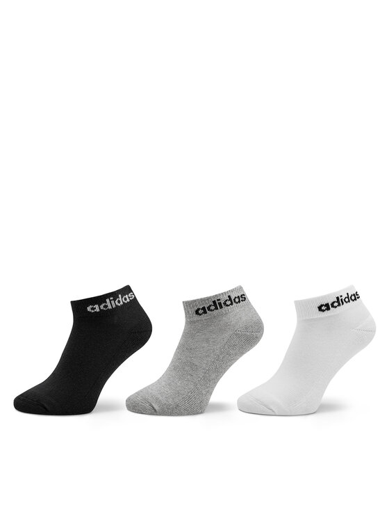 Șosete Medii Unisex adidas Linear Ankle Socks Cushioned Socks 3 Pairs IC1304 Gri