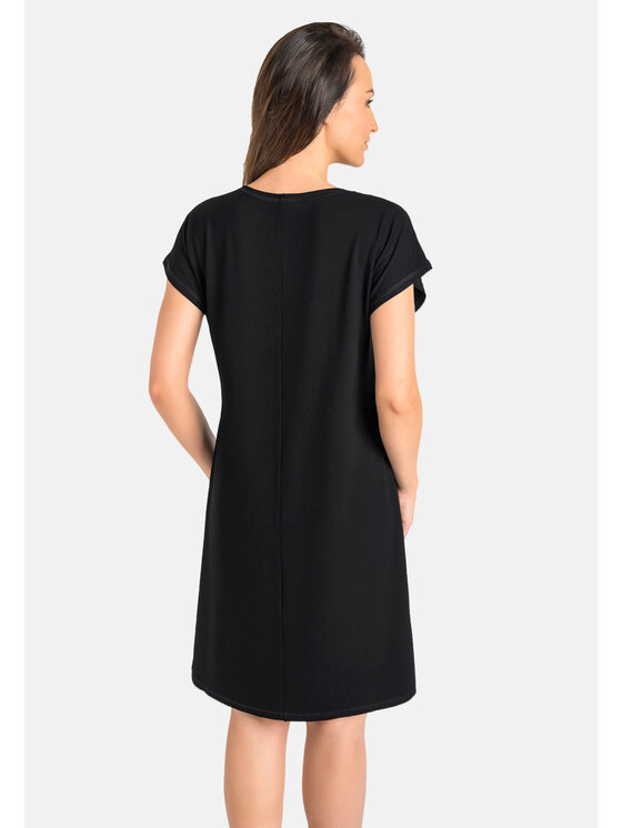 Teyli Teyli Koszula nocna Luzi Czarny Regular Fit