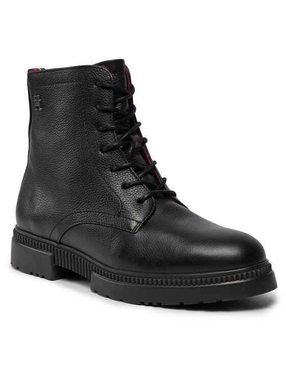 Tommy Hilfiger Tommy Hilfiger Μπότες Comfort Cleated Termo Lth Boot FM0FM04651 Μαύρο