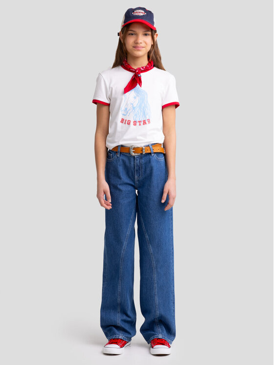 BIG STAR BIG STAR Jeansy MISAKI_528_190 Granatowy Wide Leg