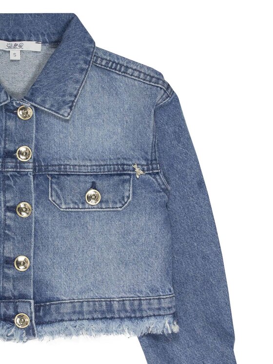 Patrizia Pepe Patrizia Pepe Kurtka jeansowa PJFSJ011051 Niebieski Regular Fit