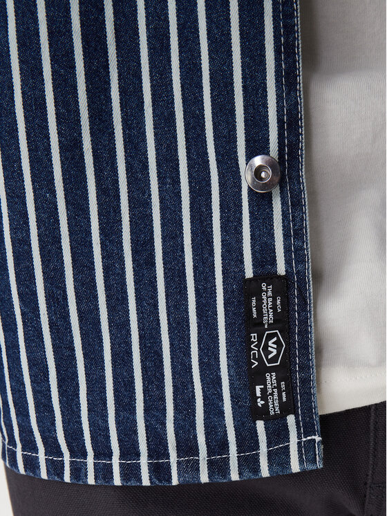 RVCA RVCA džínsová košeľa Dayshift Hickory 23A053511 Modrá Regular Fit