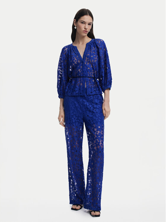 Desigual Desigual Bluzka 25SWBW24 Niebieski Regular Fit