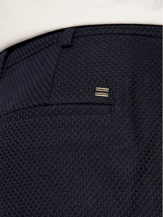 Tommy Hilfiger Tommy Hilfiger Hlače iz tkanine WW0WW26012 Mornarsko modra Regular Fit