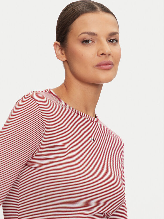 Tommy Jeans Tommy Jeans Bluse Essential DW0DW19043 Rot Slim Fit