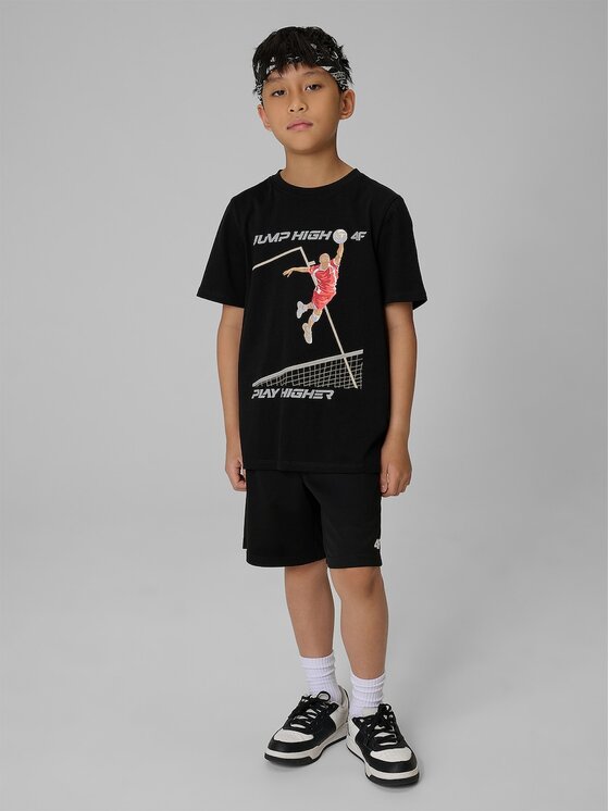 4F 4F T-Shirt 4FJRAW26TTSHM4345-20S Czarny Regular Fit