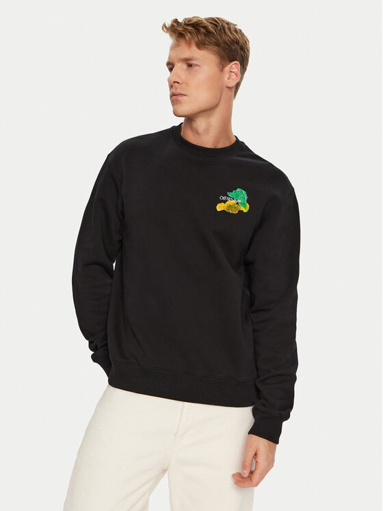 Off-White Mikina OMBA057S23FLE0011084 Čierna Regular Fit