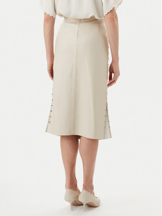 Bruuns Bazaar Bruuns Bazaar Dirbtinės odos sijonas Tuanelle BBW4392 Smėlio Regular Fit