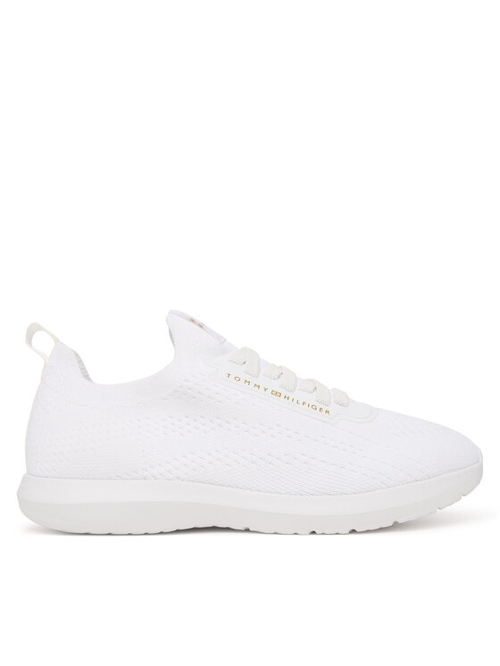 Tommy Hilfiger Tommy Hilfiger Sneakersy Knit Extralight Runner FW0FW09112 Biela