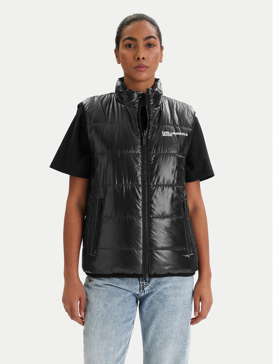 Karl Lagerfeld Jeans Bezrękawnik B1W15044 Czarny Regular Fit