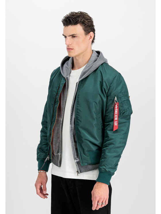 Alpha Industries Alpha Industries Kurtka bomber MA-1 VF 59 Vintage Fit Bomber Jacket Zielony Slim Fit