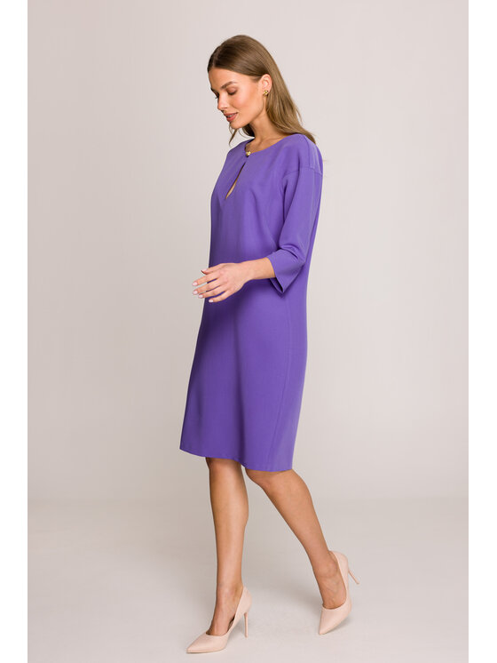 Stylove Stylove Sukienka wieczorowa S394 Fioletowy Premium Fit
