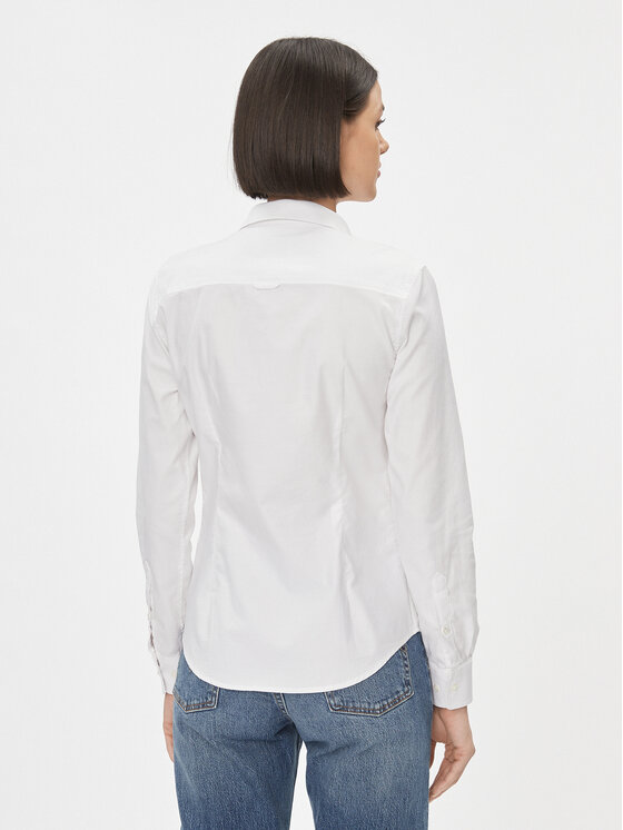Gant Gant Koszula Slim Stretch Oxford 4300141 Biały Slim Fit