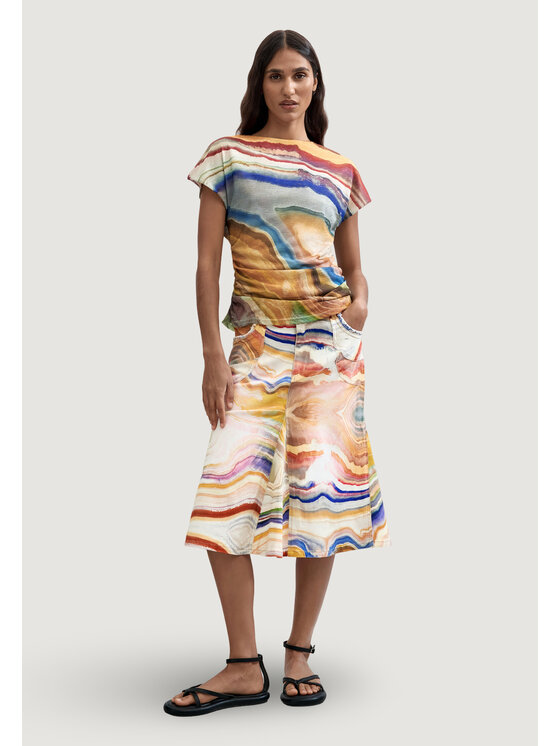 Desigual Desigual T-Shirt TS_REIKIAVIK Μπεζ Casual Fit
