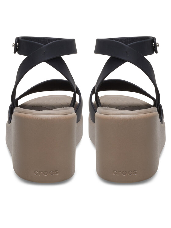 Crocs Crocs Sandále Brooklyn Ankle Strap Wedge 209406 Čierna