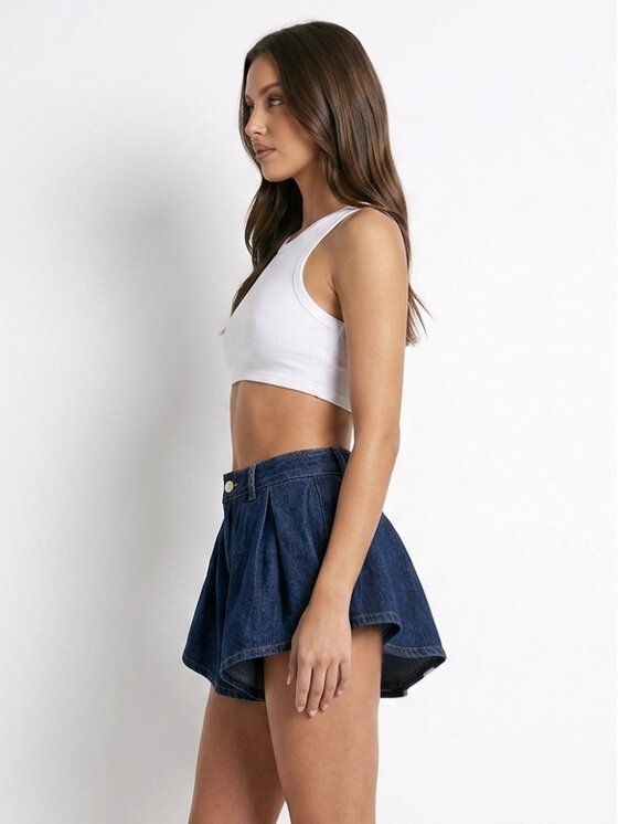 MissDenim MissDenim Szorty jeansowe Skorts Niebieski Regular Fit