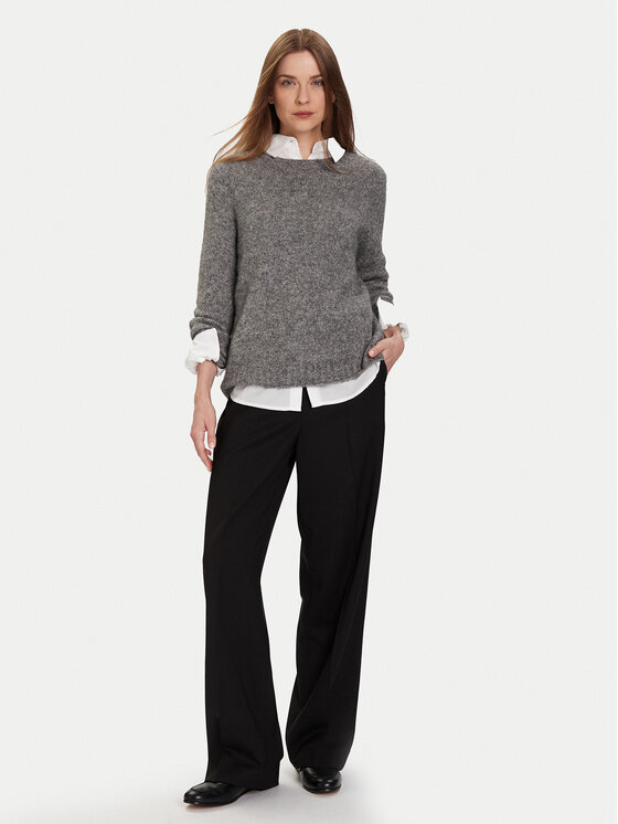 Tommy Hilfiger Tommy Hilfiger Hlače iz tkanine Timeless WW0WW48362 Črna Straight Fit