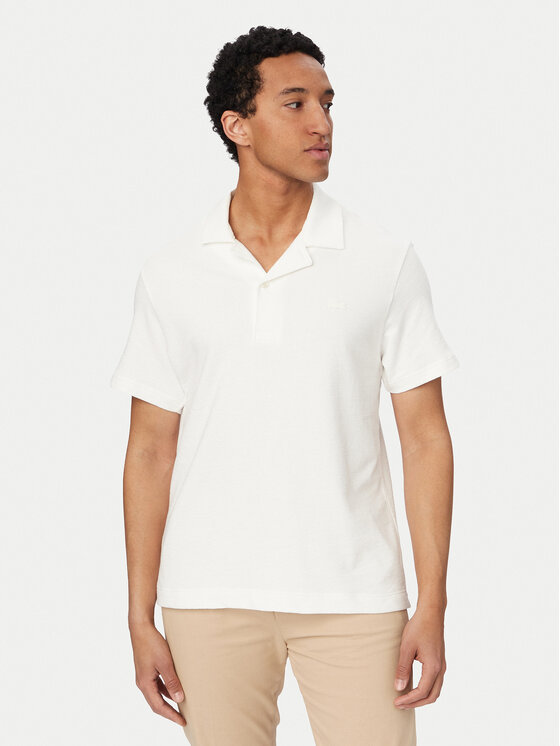 Lacoste Tricou polo DH1969 Alb Regular Fit