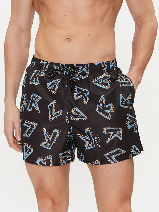 Pantaloni scurți de plajă KARL LAGERFELD Bărbați, Mărimea: M, Negru, 241M2212