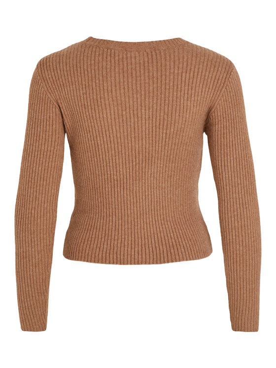 Vila Vila Пуловер Corin 14075795 Кафяв Regular Fit