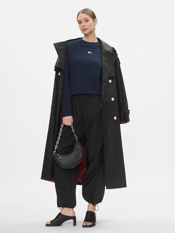 Tommy Jeans Tommy Jeans Суитшърт Badge DW0DW17325 Тъмносин Boxy Fit