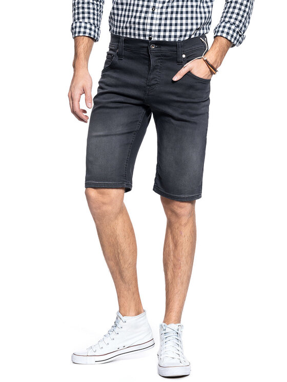 Mustang Mustang Szorty jeansowe CHICAGO SHORT Szary Slim Fit