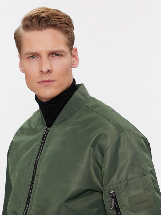 Calvin Klein Calvin Klein Bundy bomber Hero K10K109907 Zelená Regular Fit