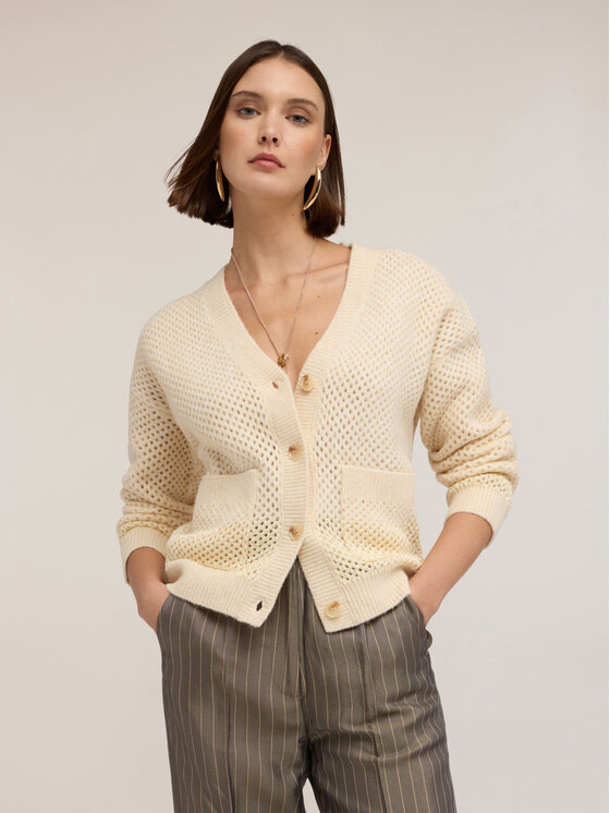 Motivi Motivi Maglione M016W003689N002 Crema Regular Fit