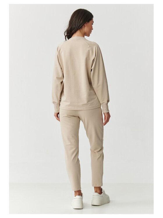 Makadamia Makadamia Dres M888 Beżowy Relaxed Fit