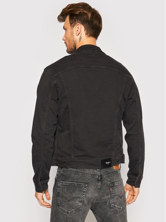 Pepe Jeans Kurtka jeansowa GYMDIGO Pinner PM400908 Czarny Regular Fit