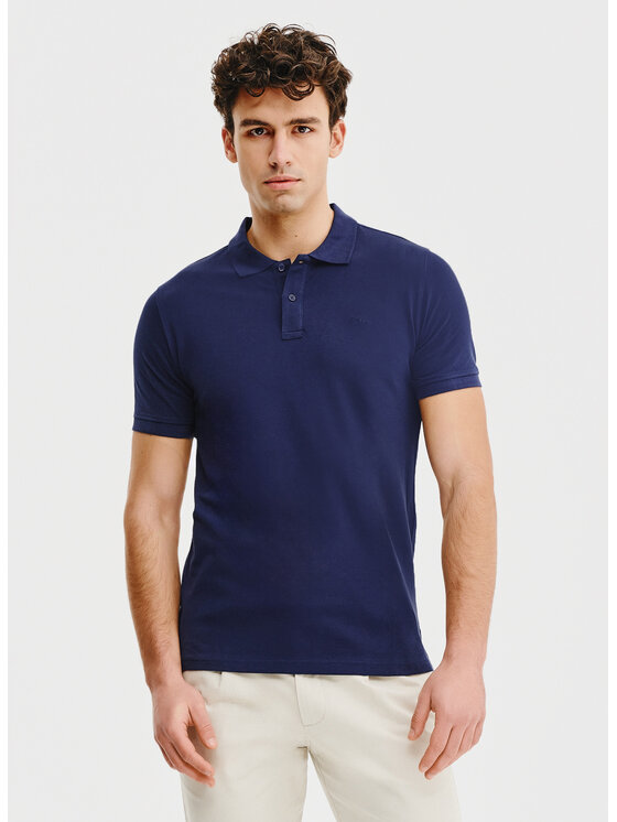 Pako Lorente Pako Lorente Polo P25SF-TX-003 Granatowy Classic Fit