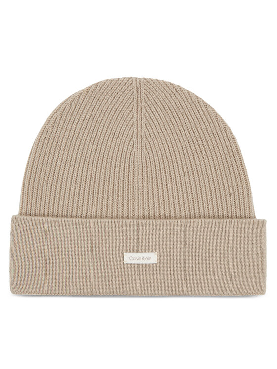 Căciulă Calvin Klein Label Cashmere Beanie K60K611156 Bej